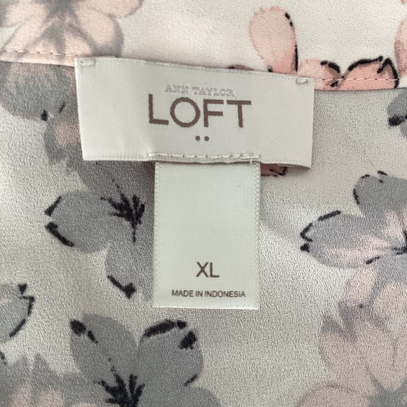 EUC AnnTaylor sleeveless pink and grey top size XL - Picture 2 of 7